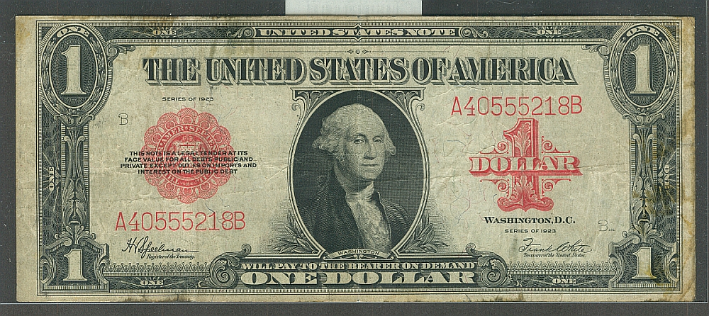 Fr.40, 1923 $1 Red Seal Legal Tender Note, VFa
